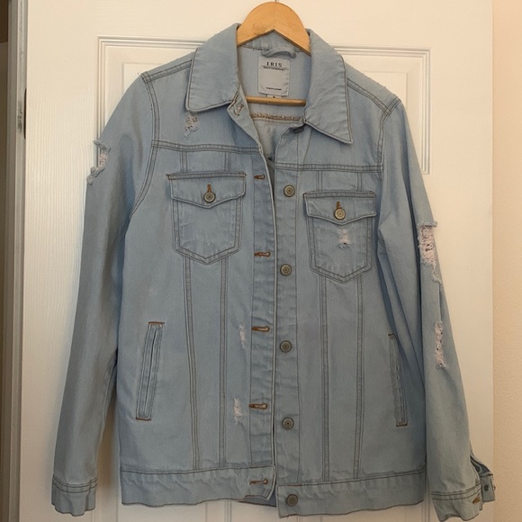 Forever 21 Distressed Jean Jacket - Picture 1 of 4